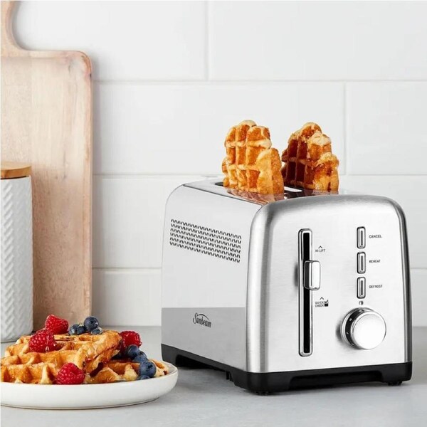Sunbeam 2 Slice Toaster - Stainless Steel - Nine Browning Settings -