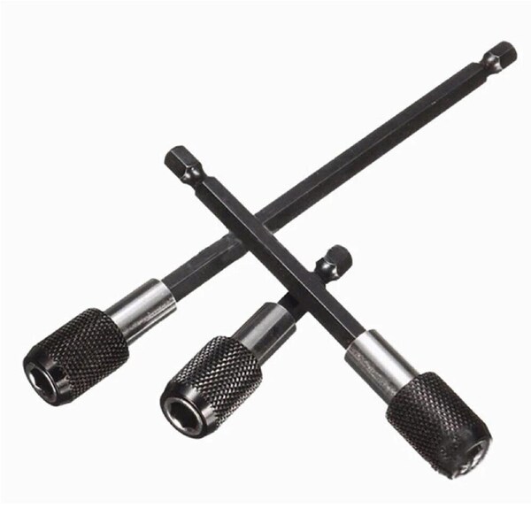 3x 1/4 Hex Shank Holder Drill Bit Set Screwdriver Kit Extension Quick Release