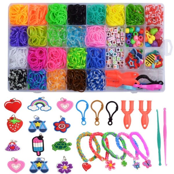 32-grid rainbow rubber band weaving machine handmade DIY material package DIY color rubber band