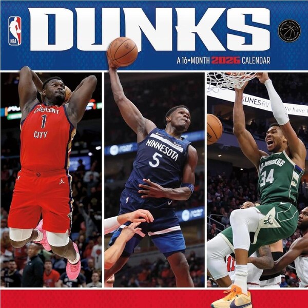 Impact NBA Dunks 2026 Square Wall Calendar