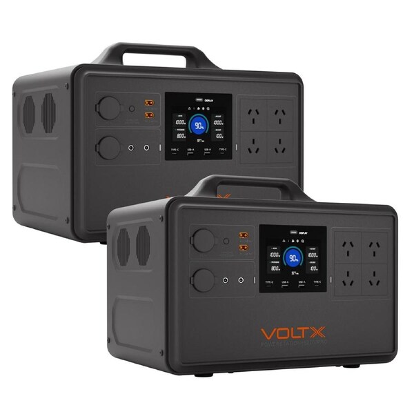 2x VoltX 2400W Portable Power Station 2240Wh Lithium Backup Power