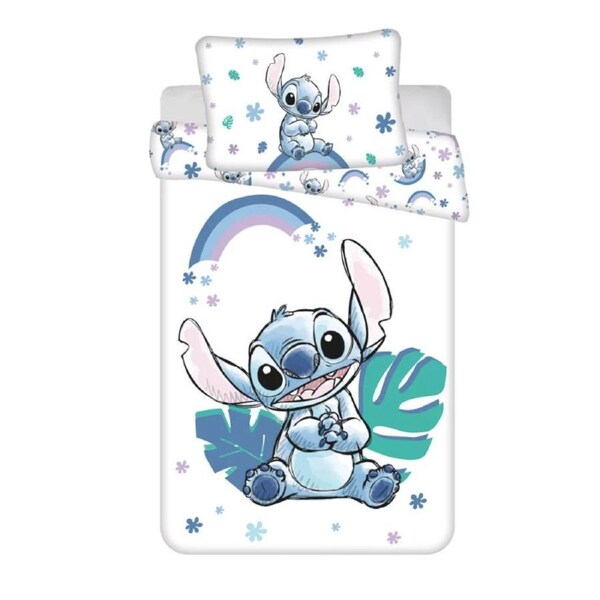 Disney Lilo & Stitch Rainbow Cotton Quilt Cover Set Toddler Bed Size