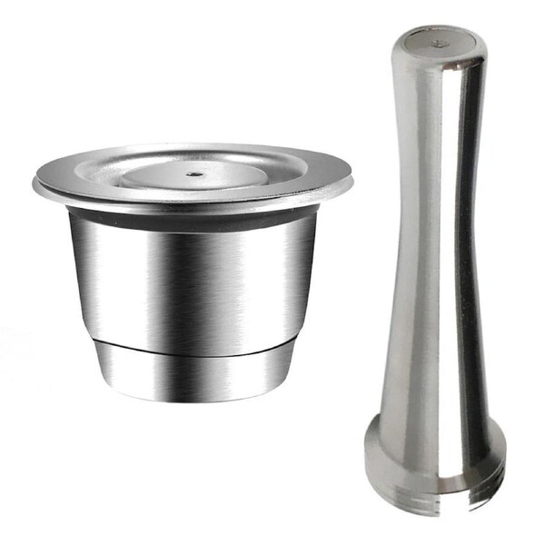 Coffee Tamper Tool Nespresso Stainless Steel Refillable Capsule Pod