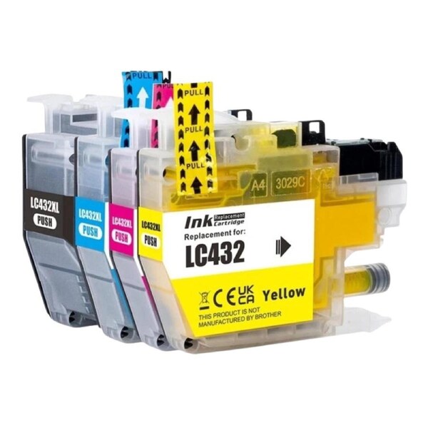 Brother LC-432 Ink Cartridges 4 Pack Compatible Printer Replacement