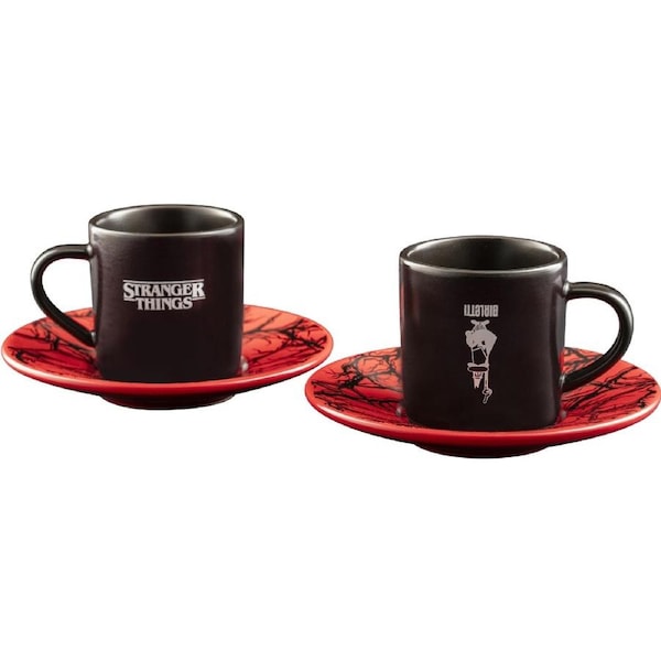 Bialetti Stranger Things Cups and Saucers - Set of 2