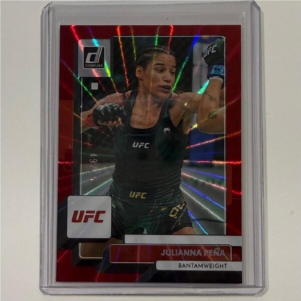 2023 Panini Donruss UFC - JULIANNA PENA Red Lazer Parallel 49/75 #84