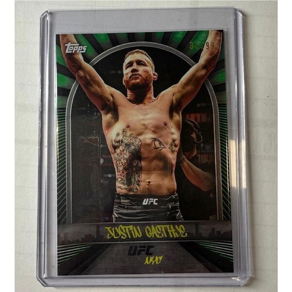 2024 Topps UFC NYC - JUSTIN GAETHJE - Green 95/99 #20