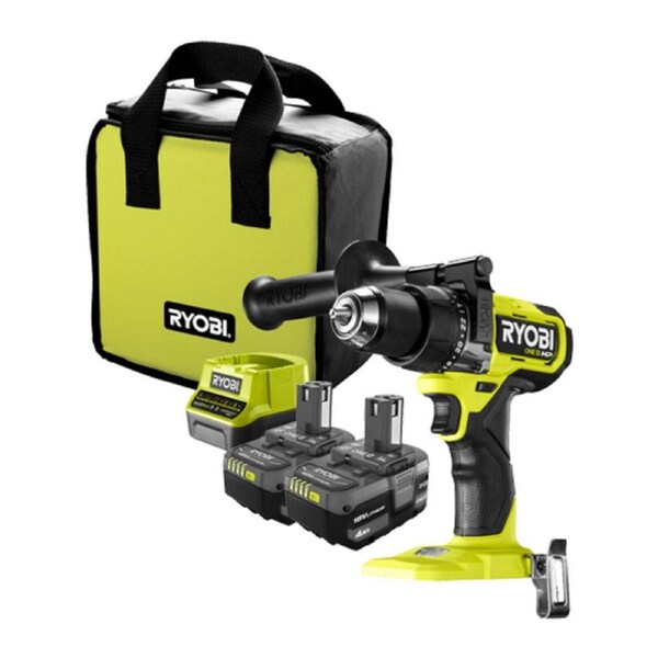 Ryobi 18V ONE+ HP 4.0Ah Brushless Hammer Drill Kit I/N: 03171522 BATTERYS AND CHARGER WITH BAG