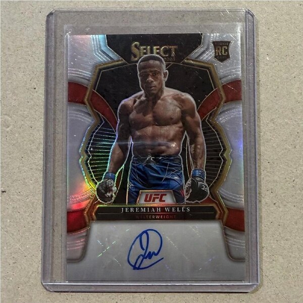2023 Panini Select UFC - JEREMIAH WELLS RC Silver Prizm Auto #RS-JWL