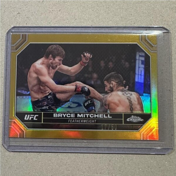 2024 Topps Chrome UFC - BRYCE MITCHELL - GOLD REFRACTOR 17/50 #36