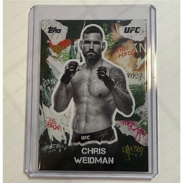 2024 Topps UFC NYC - CHRIS WEIDMAN #GA-11 Graffiti Art!
