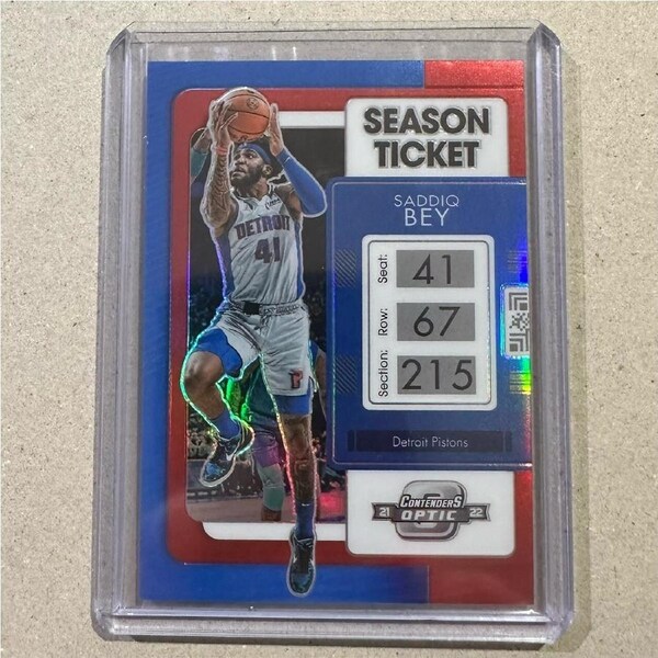 2022 Panini NBA Contenders OPTIC - SADDIQ BEY SEASON TICKET #47