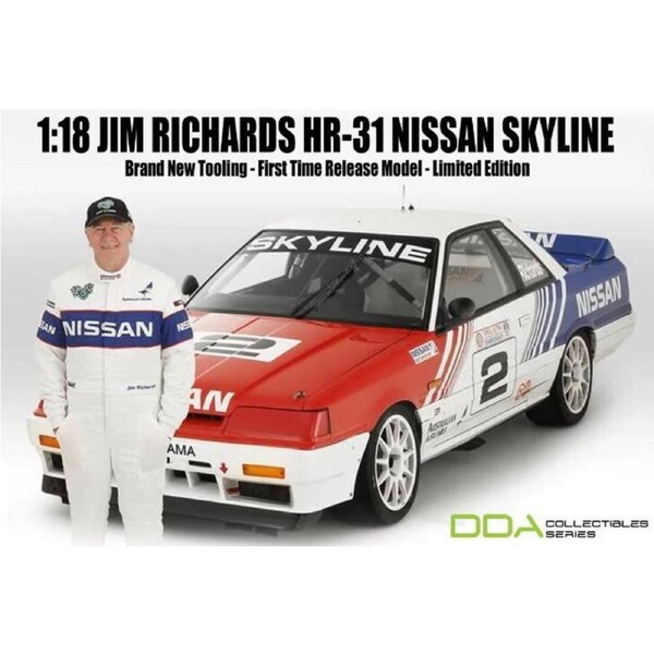 DDA Collectibles - 1/18 Jim Richards #2 HR-31 Nissan signed Resin - DDAHR31-JR