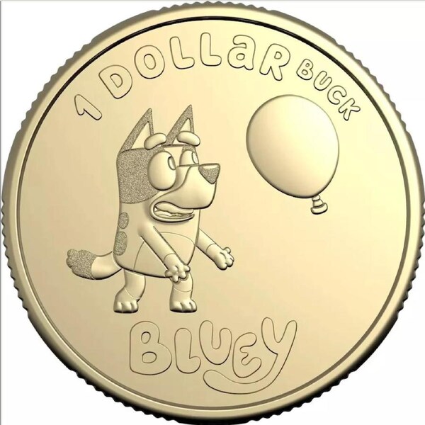 $1 2024 Bluey Dollar Buck Bluey with Balloon NEW from RAM Bag AUS One Dollar Coin