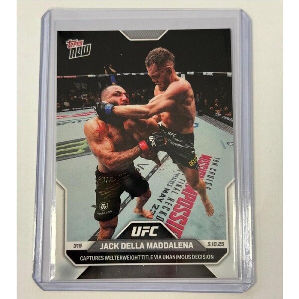2025 Topps NOW UFC - JACK DELLA MADDALENA Wins Title #13 - UFC315
