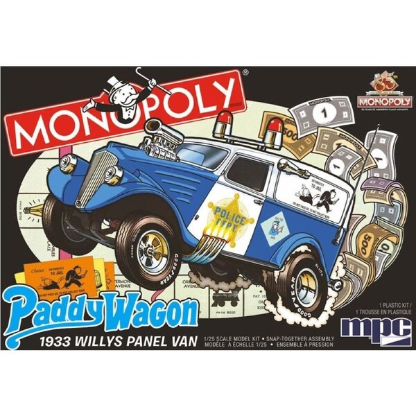 MPC - 1/25 1933 Willys Panel Paddy Wagon (Monopoly) model Plastic Kit - RMPC924