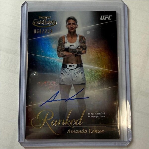 2024 Topps Gold Label UFC AMANDA LEMOS Ranked Auto 054/299 #RIK-ALE