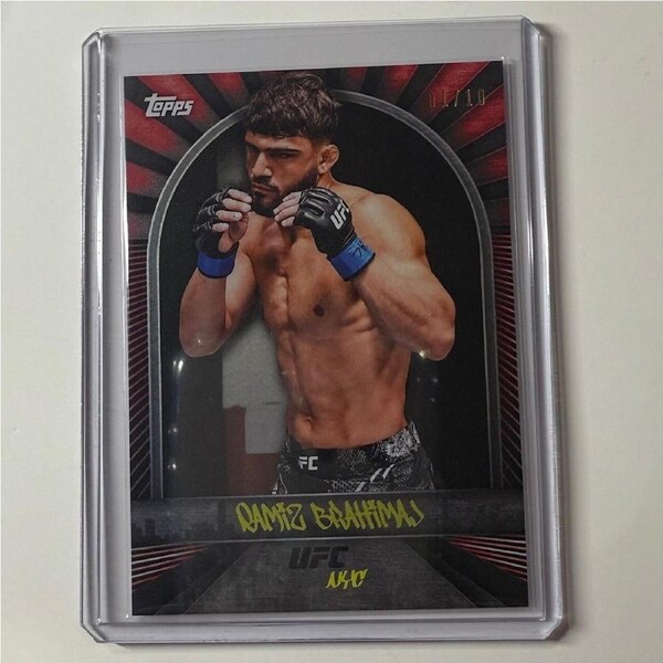 2024 TOPPS UFC NYC - RAMIZ BRAHIMAJ Red 01/10 #16 BOOKEND
