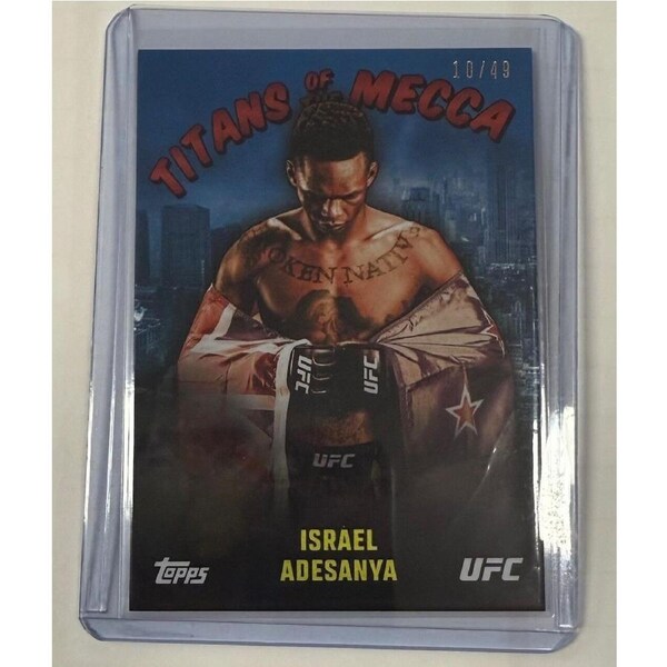 2024 TOPPS UFC NYC - ISRAEL ADESANYA Titans Of The Mecca BLUE 10/49 #TM-11