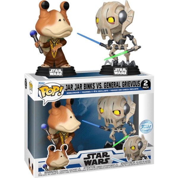 Star Wars: The Clone Wars - Jar Jar Binks vs General Grievous Pop! Vinyl Figure 2-Pack