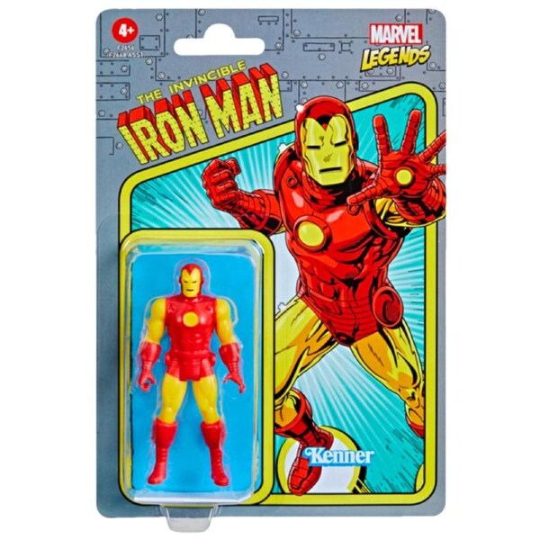 The Invincible Iron Man - Iron Man Marvel Legends Retro Kenner 3.75” Action Figure
