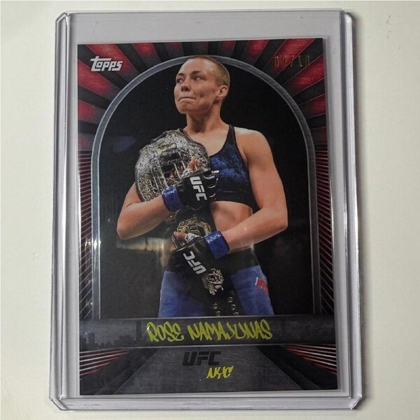 2024 TOPPS UFC NYC - ROSE NAMAJUNAS Red 09/10 #23