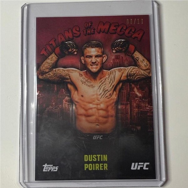 2024 TOPPS UFC NYC - DUSTIN POIRIER Titans Of The Mecca RED 08/10 #TM-5
