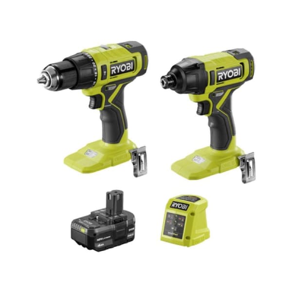 Ryobi 18V ONE+ Hammer Drill And Impact Driver Kit I/N: 0539752