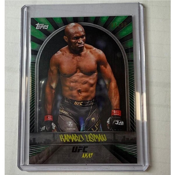 2024 Topps UFC NYC - KAMARU USMAN - Green 95/99 #30