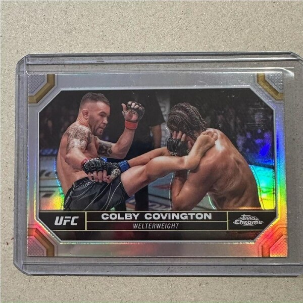 2024 Topps Chrome UFC - COLBY COVINGTON Silver Refractor Card #48