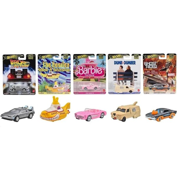Hot Wheels Pop Culture Assortment - 986H-HXD63 - Set of 5 Cars