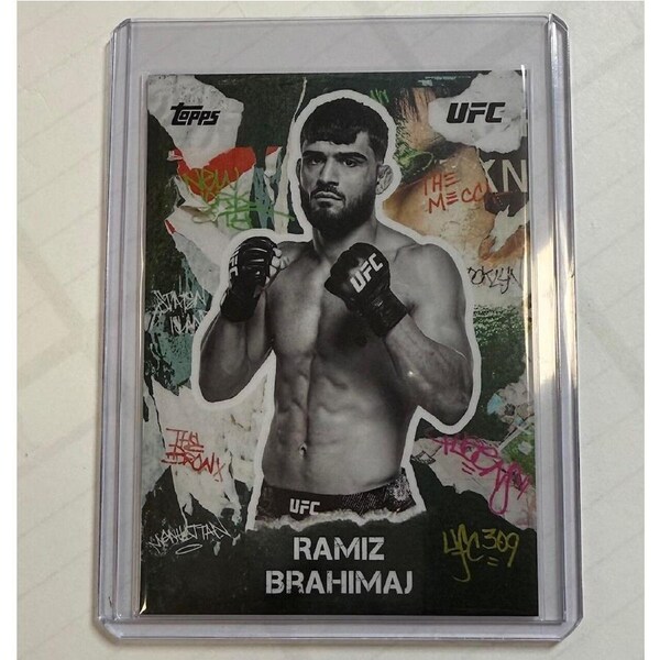 2024 Topps UFC NYC - RAMIZ BRAHIMAJ #GA-16 Graffiti Art!