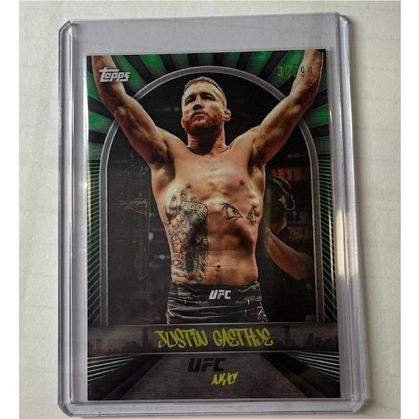 2024 Topps UFC NYC - JUSTIN GAETHJE - Green 94/99 #20