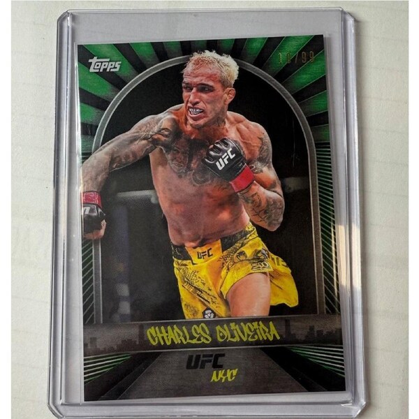 2024 Topps UFC NYC - CHARLES OLIVEIRA - Green 10/99 #3