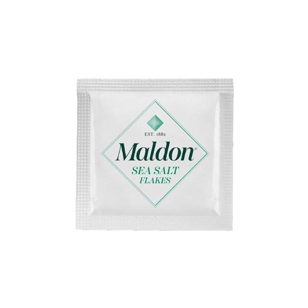 2000pc Maldon Sea Salt Flakes Single Serve Sachet Kosher Certified Organic 1g