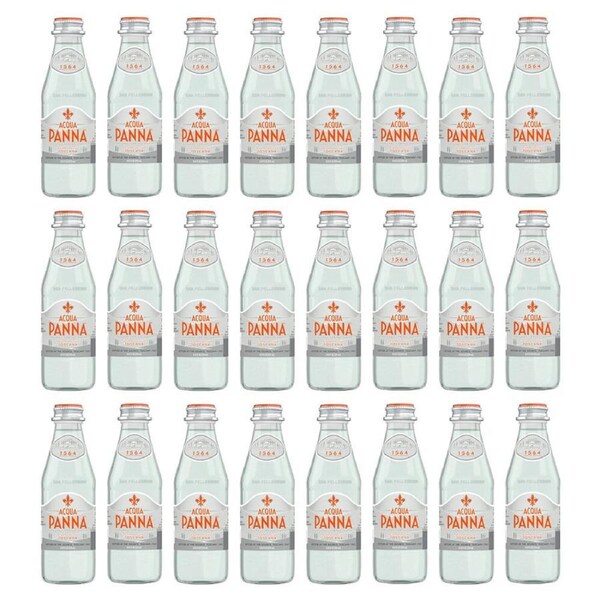 24PK Acqua Panna Premium Italian Still Mineral Water w/Glass Bottle 250ml