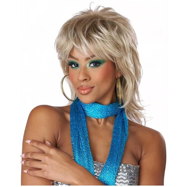 70s Shaggy Chic Short Blonde Blend Wig