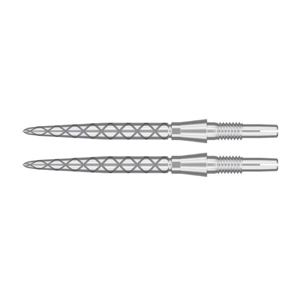 2PK Target Storm Diamond Dart Point Replacement Spare Tip 26mm Silver