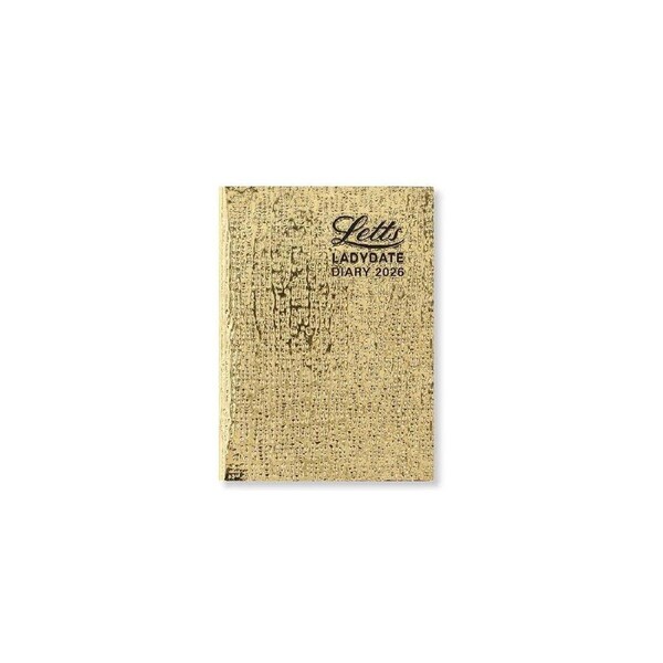 2026 Diary Letts of London Ladydate Mini Pocket Week to View Gold TLADYG