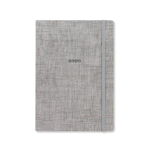 2026 Diary Letts of London Edge A5 Week to View w/ Notes Grey Grid 082341