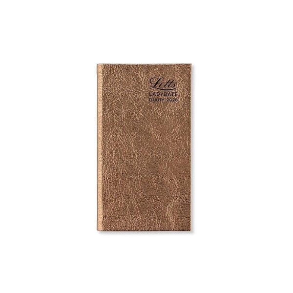 2026 Diary Letts of London Ladydate Medium Pocket Week to View Rose Gold 081958