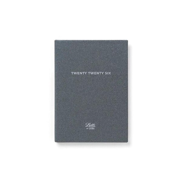 2026 Diary Letts of London Titanium A6 Day to Page w/ Appointments Charcoal 082591