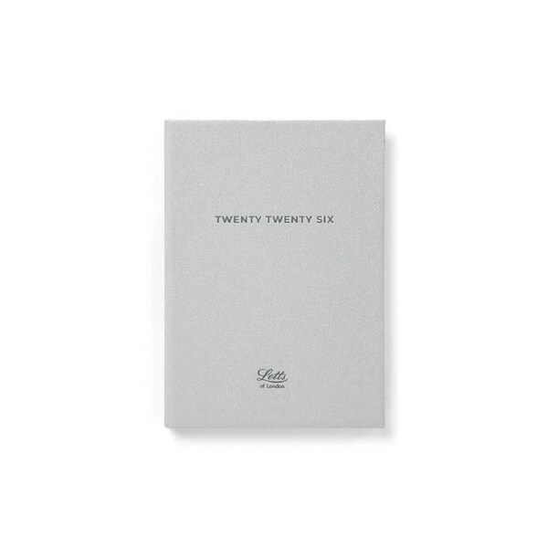 2026 Diary Letts of London Titanium A6 Week to View Silver 082589