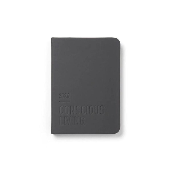 2026 Diary Letts of London Conscious Evergreen A6 Week to View Slate 082555