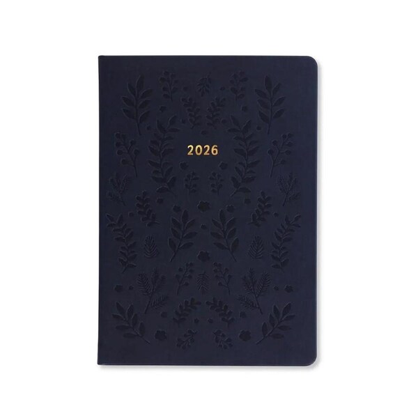 2026 Diary Letts of London Woodland A5 Week to View Navy 082165