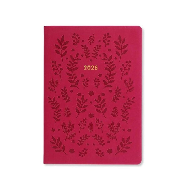 2026 Diary Letts of London Woodland A5 Week to View Pink 082162