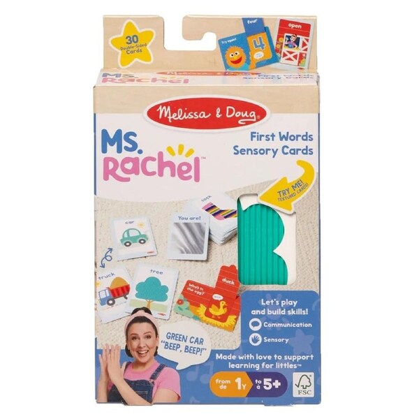 Melissa and Doug Ms Rachel First Words Sensory Flash Cards