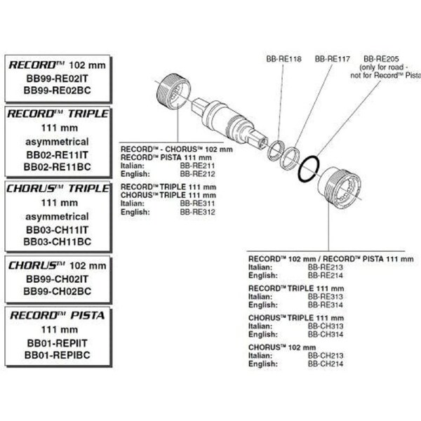 Campagnolo Eng Right Fixing Cup Bb-CH214