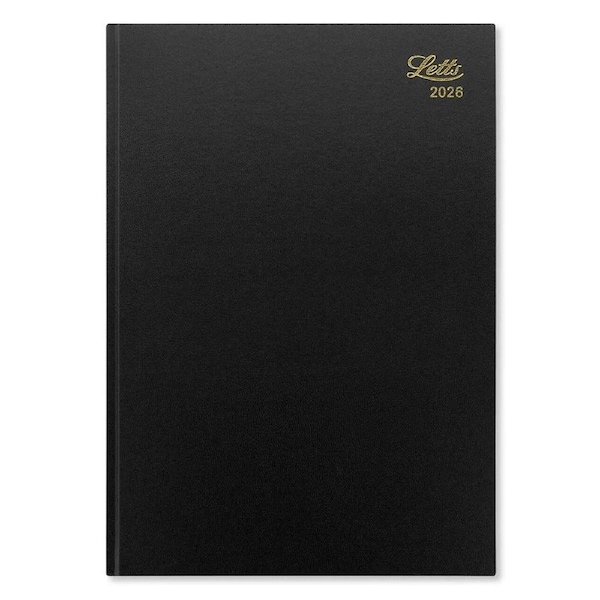 2026 Diary Letts of London Standard A4 Week to View Black T31ZBK