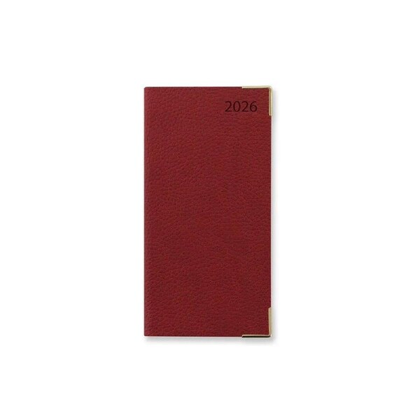 2026 Diary Letts of London Connoisseur Slim Month to View Red TC1SRD